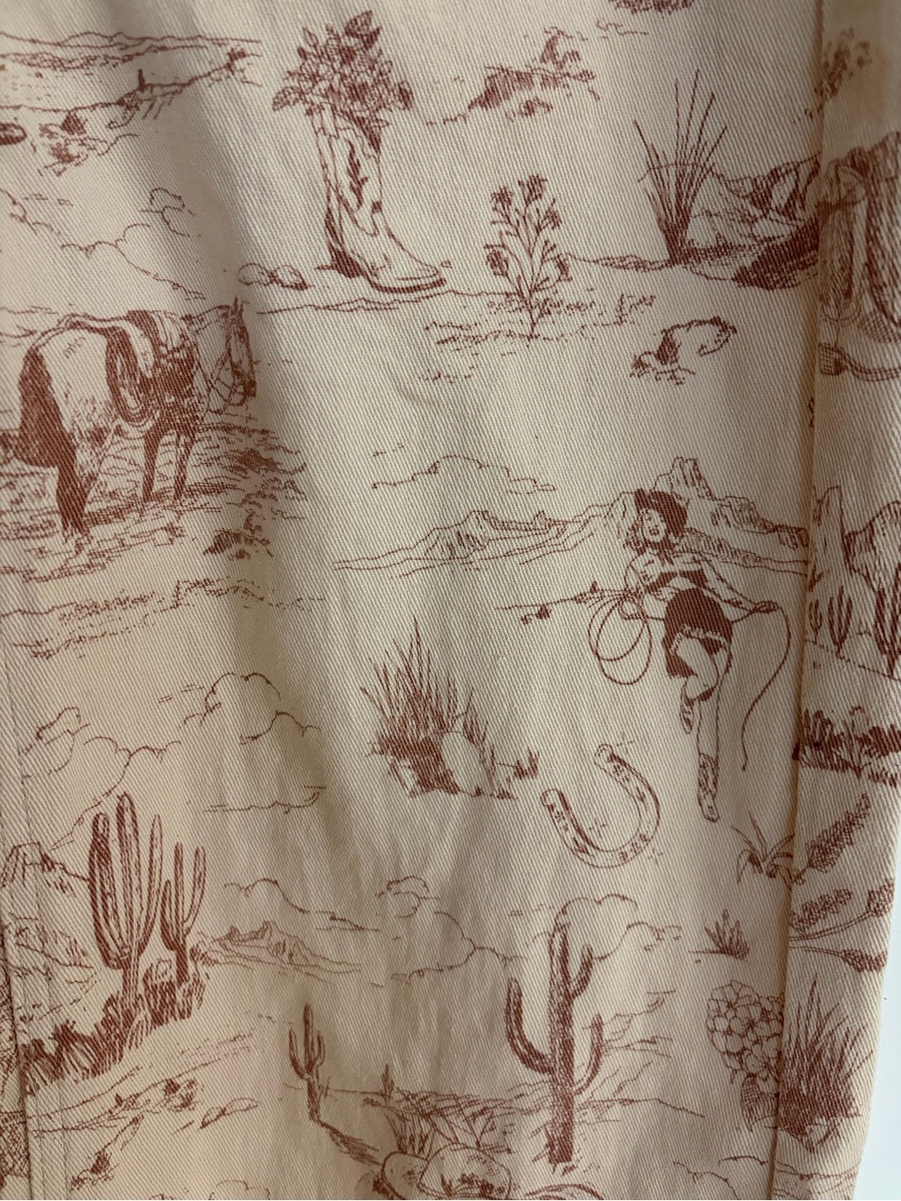 Altar'd State Beige Desert-Print Wide Leg Chinos - Picture 2 of 6